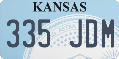 KS license plate 335JDM
