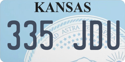 KS license plate 335JDU