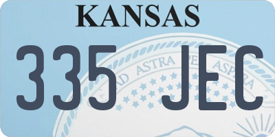KS license plate 335JEC