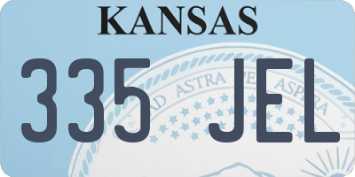 KS license plate 335JEL