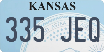 KS license plate 335JEQ