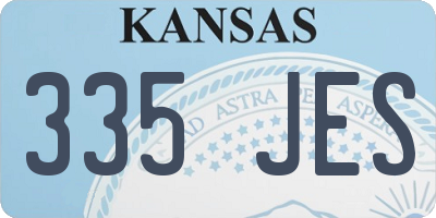 KS license plate 335JES