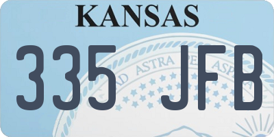 KS license plate 335JFB