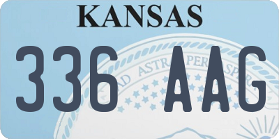 KS license plate 336AAG