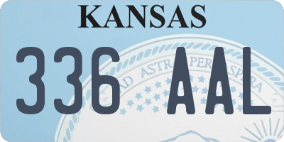 KS license plate 336AAL