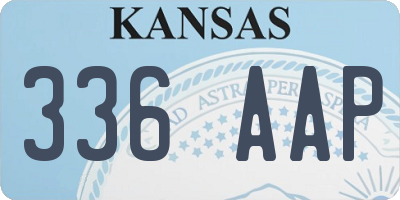 KS license plate 336AAP