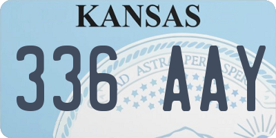 KS license plate 336AAY