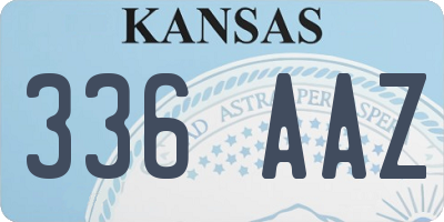 KS license plate 336AAZ