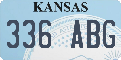 KS license plate 336ABG