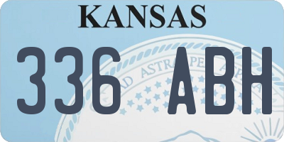 KS license plate 336ABH
