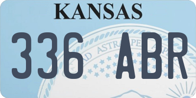 KS license plate 336ABR