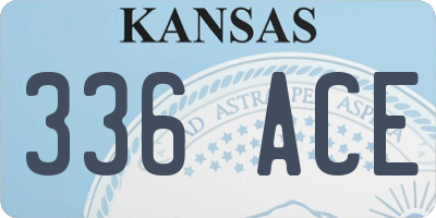KS license plate 336ACE