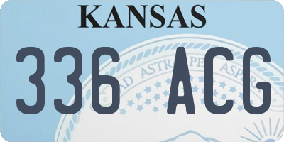KS license plate 336ACG