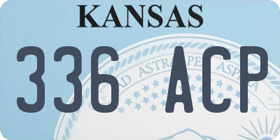 KS license plate 336ACP