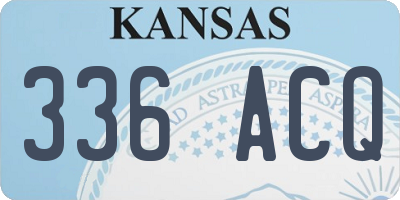 KS license plate 336ACQ