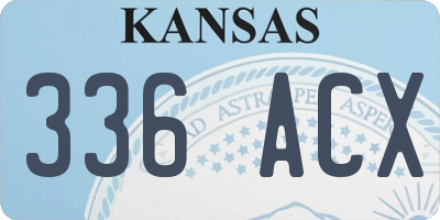 KS license plate 336ACX