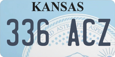 KS license plate 336ACZ
