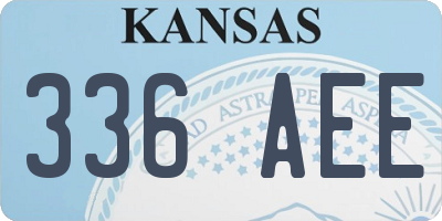 KS license plate 336AEE