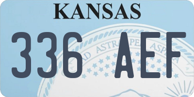 KS license plate 336AEF