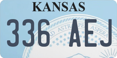 KS license plate 336AEJ