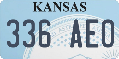 KS license plate 336AEO