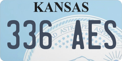 KS license plate 336AES