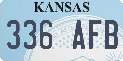 KS license plate 336AFB