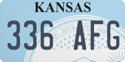 KS license plate 336AFG