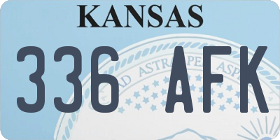 KS license plate 336AFK