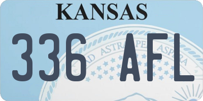KS license plate 336AFL