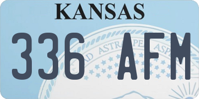 KS license plate 336AFM