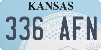 KS license plate 336AFN