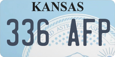 KS license plate 336AFP