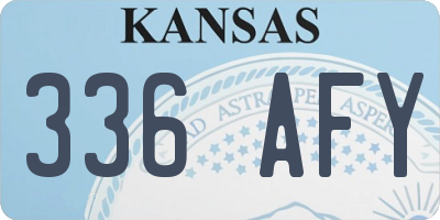 KS license plate 336AFY