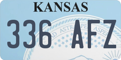 KS license plate 336AFZ