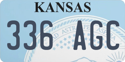KS license plate 336AGC