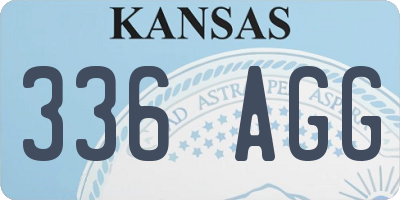 KS license plate 336AGG