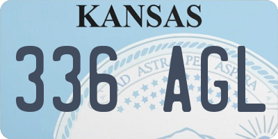 KS license plate 336AGL