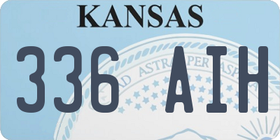 KS license plate 336AIH