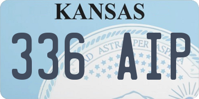 KS license plate 336AIP