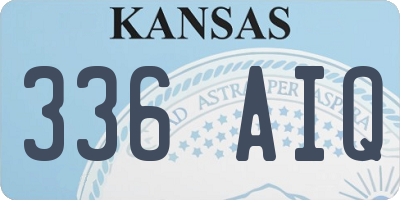KS license plate 336AIQ