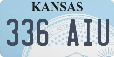 KS license plate 336AIU