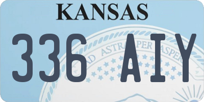 KS license plate 336AIY