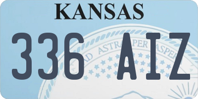 KS license plate 336AIZ