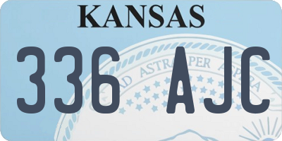 KS license plate 336AJC