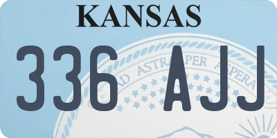KS license plate 336AJJ