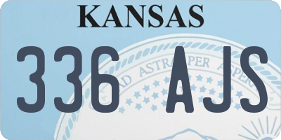 KS license plate 336AJS