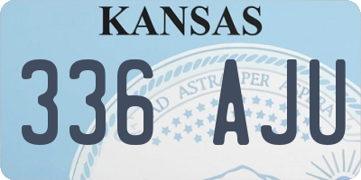 KS license plate 336AJU
