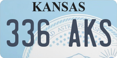 KS license plate 336AKS