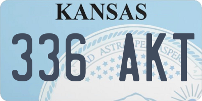 KS license plate 336AKT